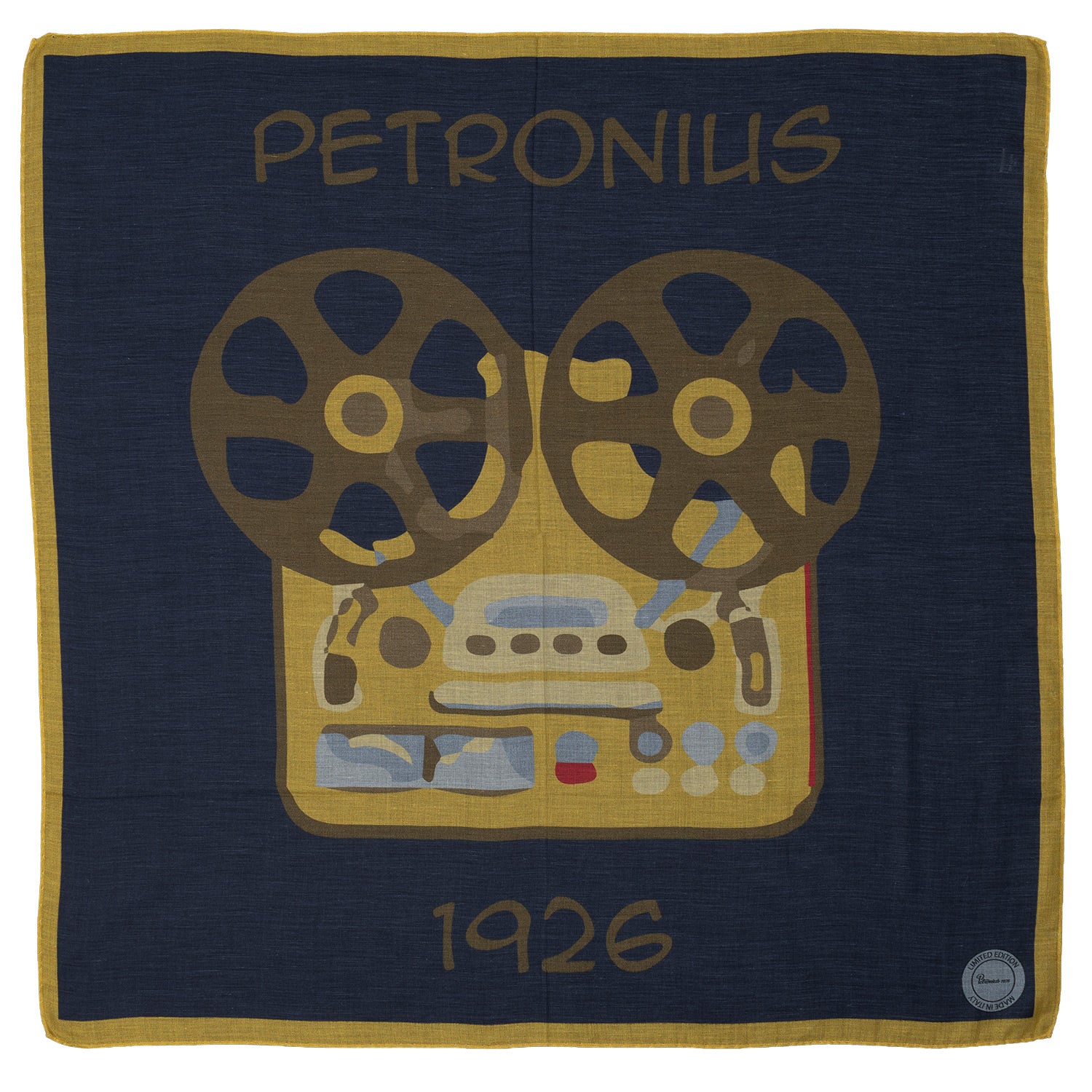 Limited Anniversary Edition: Bandana "Music" made from Cotton & Cashmere - hand-rolled